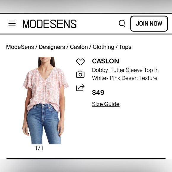 Caslon‎ Red and White Patterned Blouse - Picture 15 of 16